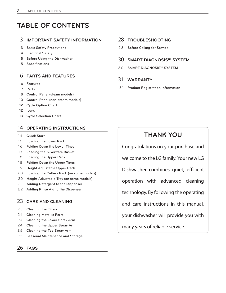 LG LDF8874ST User Manual | Page 2 / 100