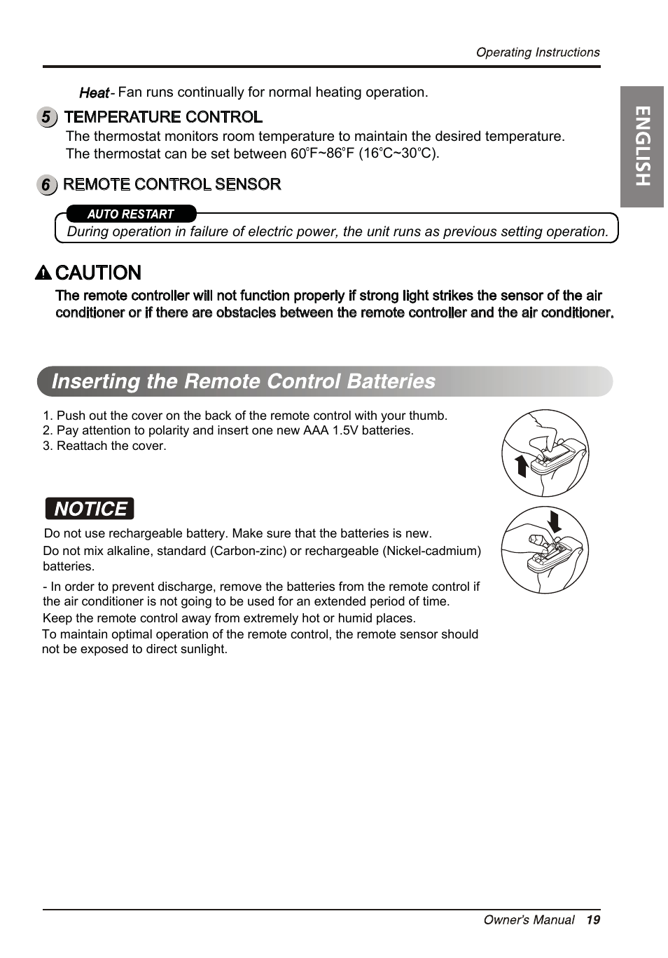 Caution | LG LT1033HNR User Manual | Page 19 / 48