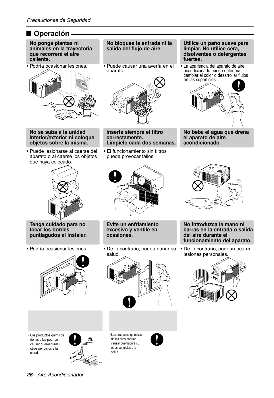 Operación | LG LW7012HR User Manual | Page 26 / 44