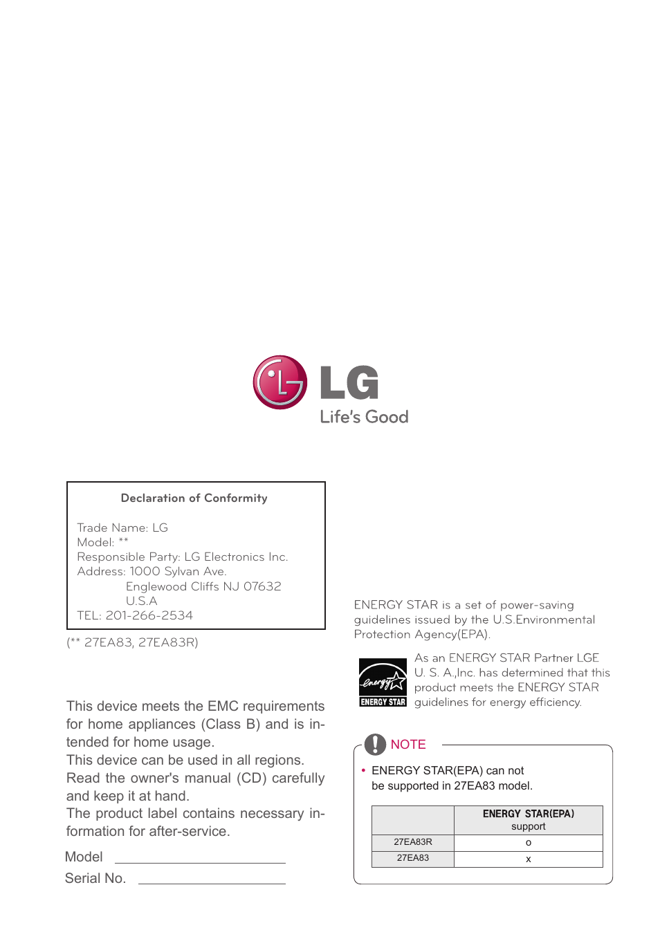 LG 27EA83-D User Manual | Page 37 / 37