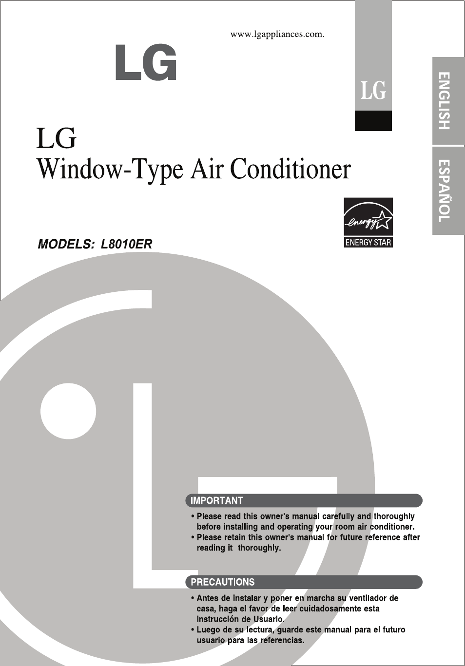 LG L8010ER User Manual | 52 pages