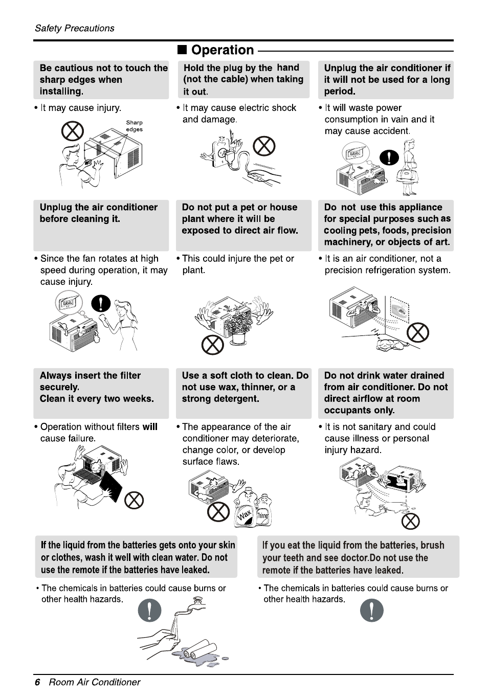 Operation | LG L8010ER User Manual | Page 6 / 52