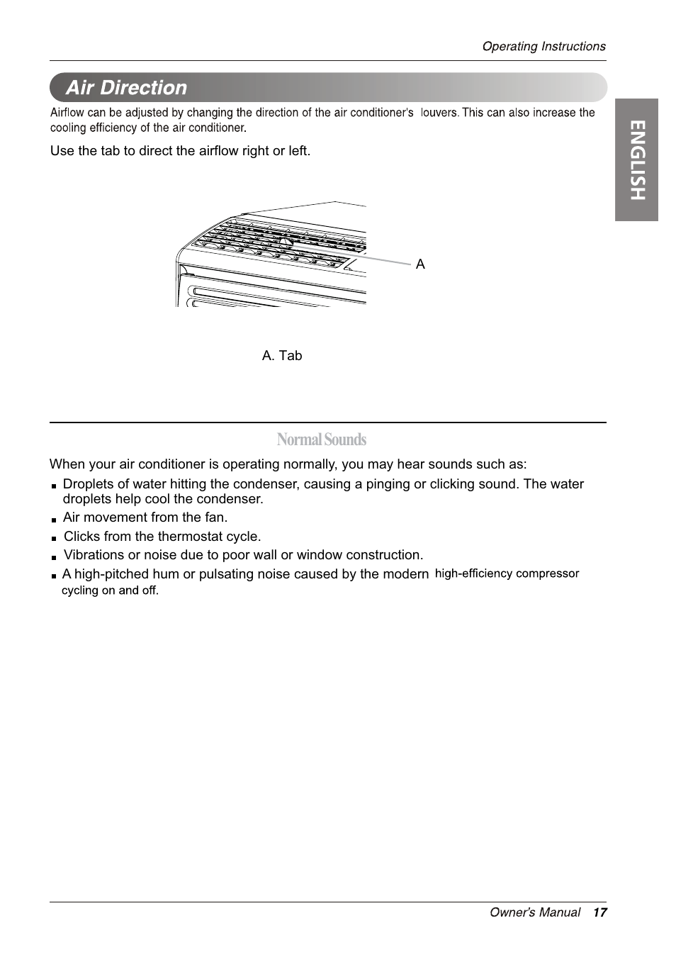 Normal sounds | LG LW5012J User Manual | Page 17 / 20