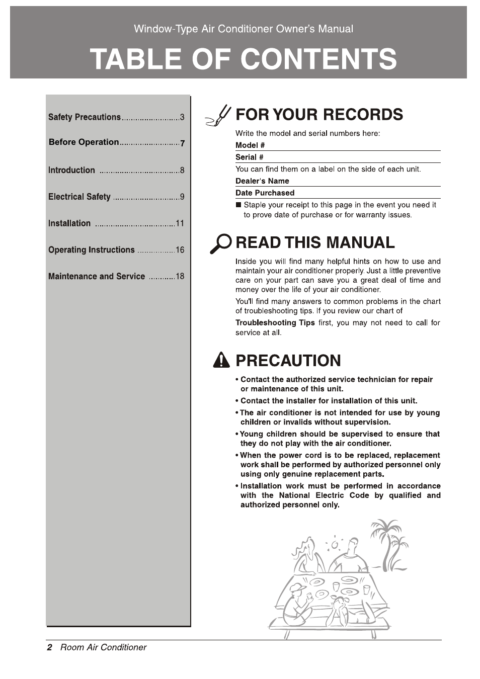 LG LW5012J User Manual | Page 2 / 20