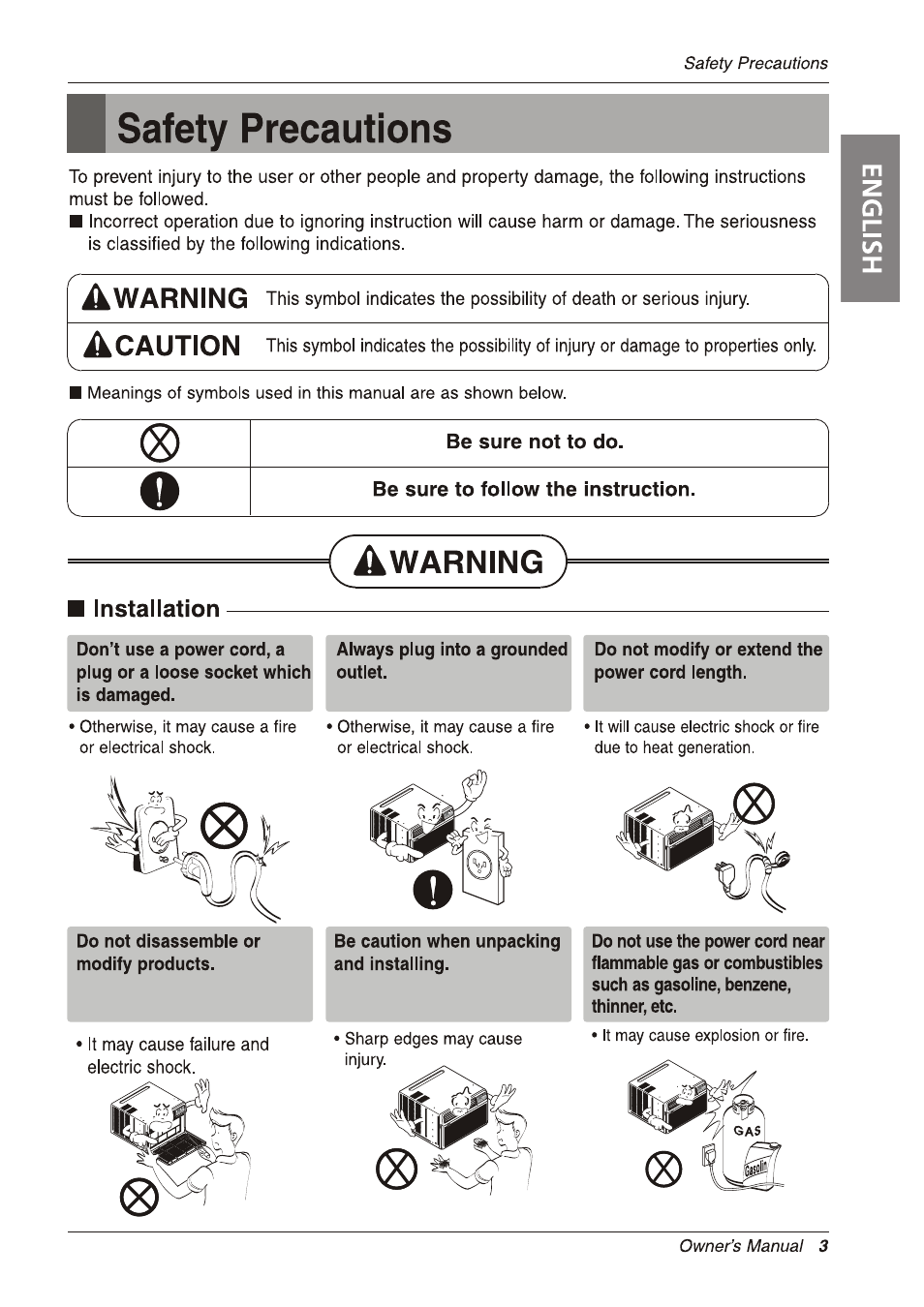 LG LW5012J User Manual | Page 3 / 20