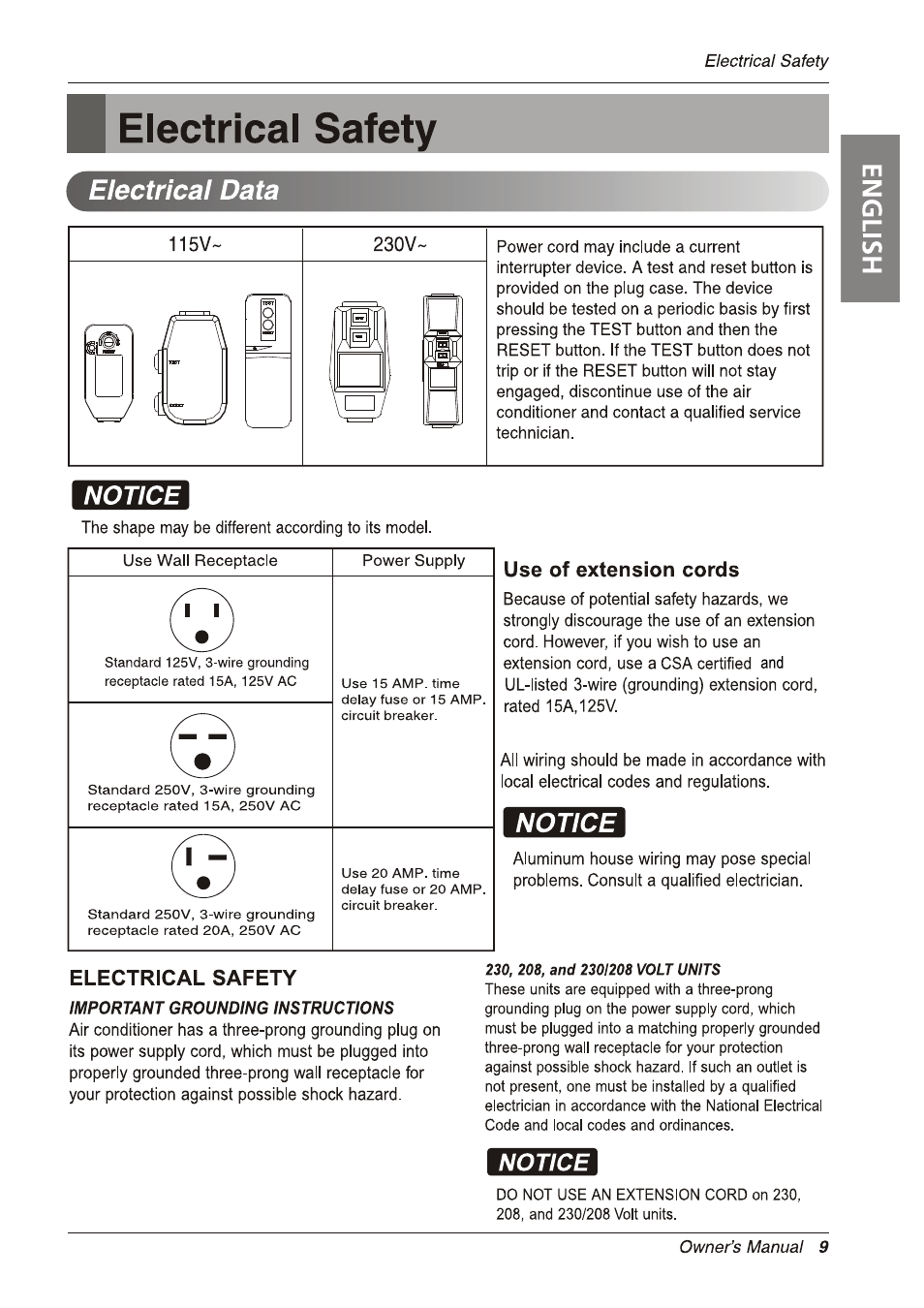 LG LW5012J User Manual | Page 9 / 20