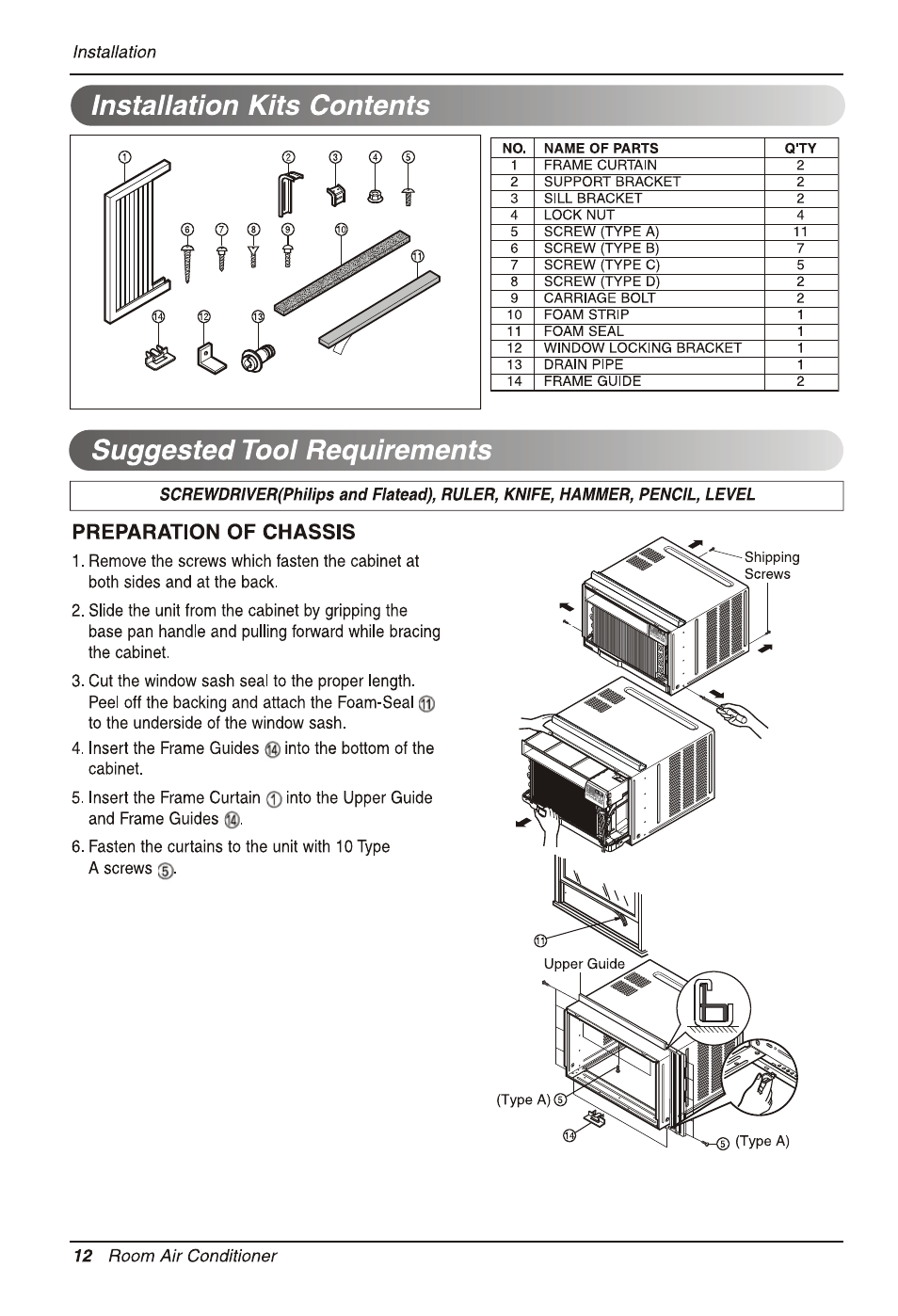 LG LW2512ER User Manual | Page 12 / 44