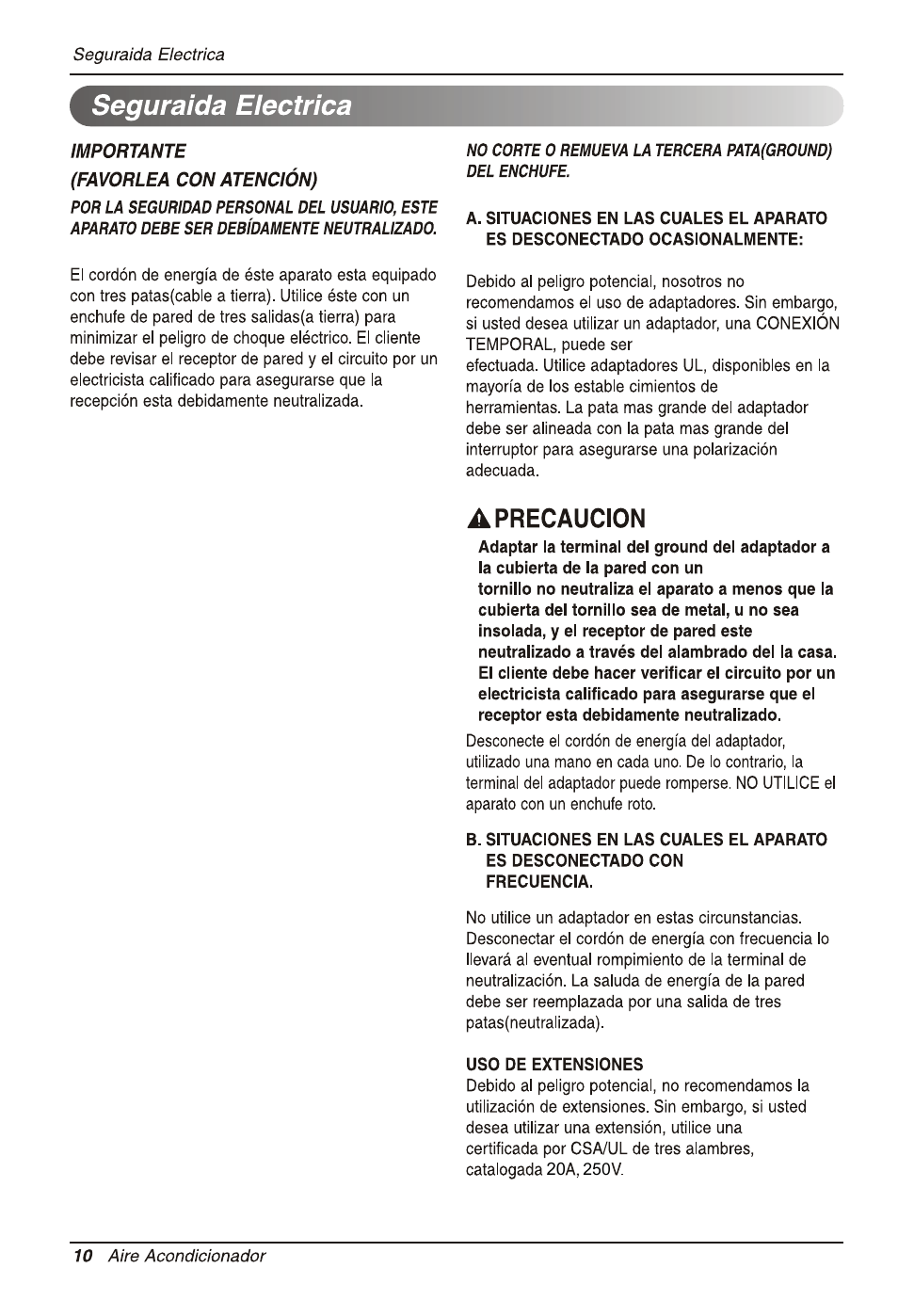 LG LW2512ER User Manual | Page 30 / 44