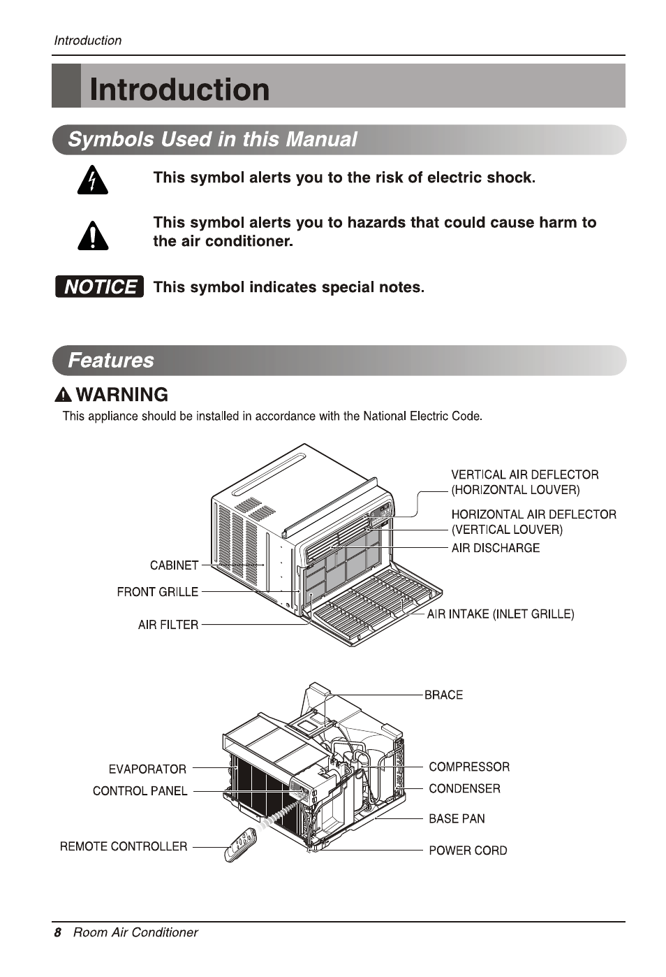 LG LW2512ER User Manual | Page 8 / 44