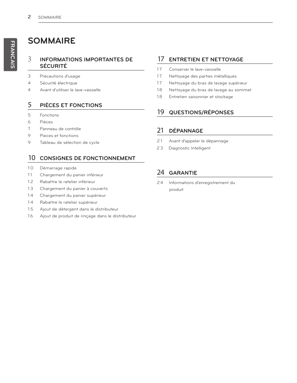 Sommaire | LG LDS5540ST User Manual | Page 54 / 80