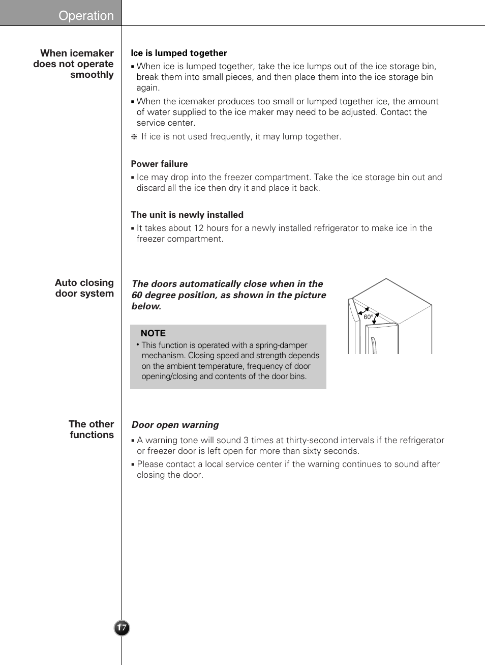 Operation | LG LSSB2791ST User Manual | Page 17 / 47