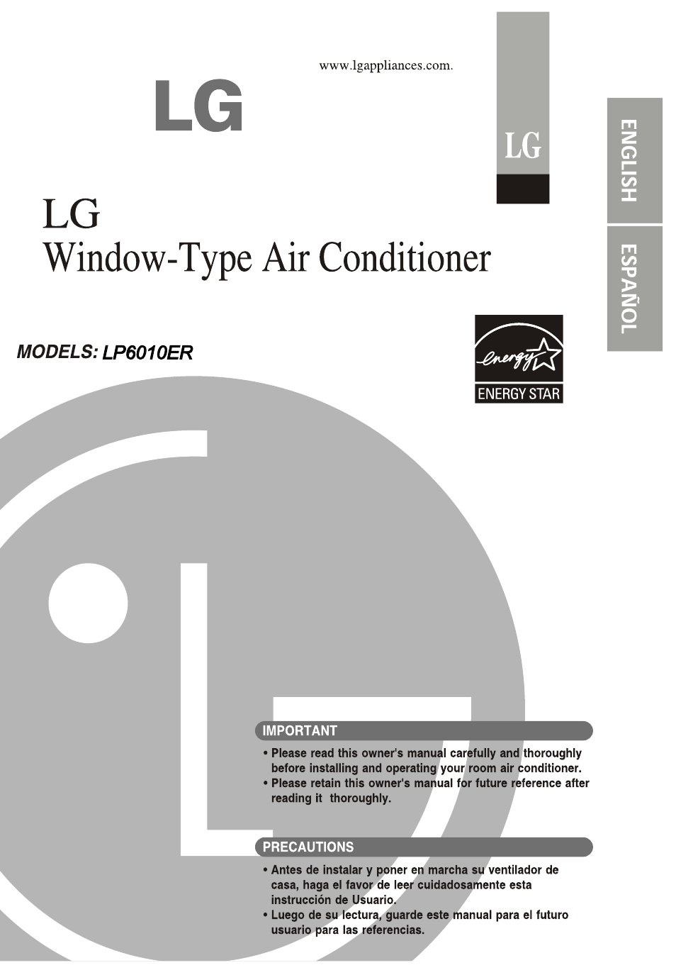 LG LP6010ER User Manual | 40 pages