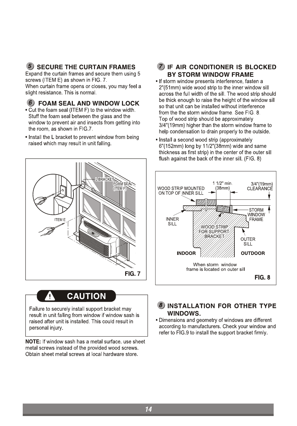 A caution | LG LP6010ER User Manual | Page 14 / 40