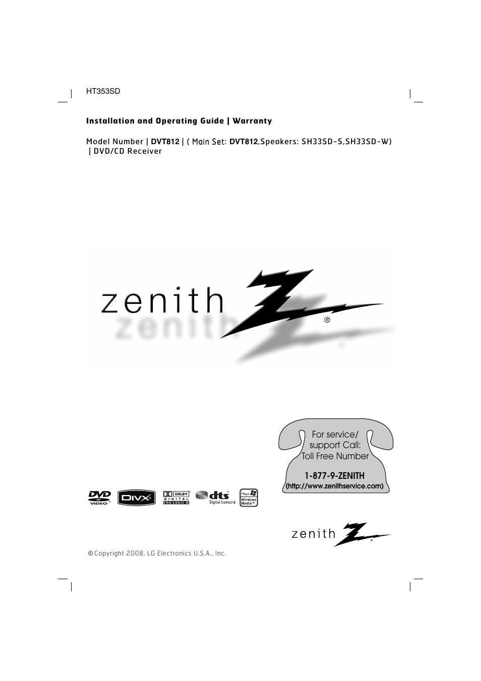 LG DVT812 User Manual | 15 pages