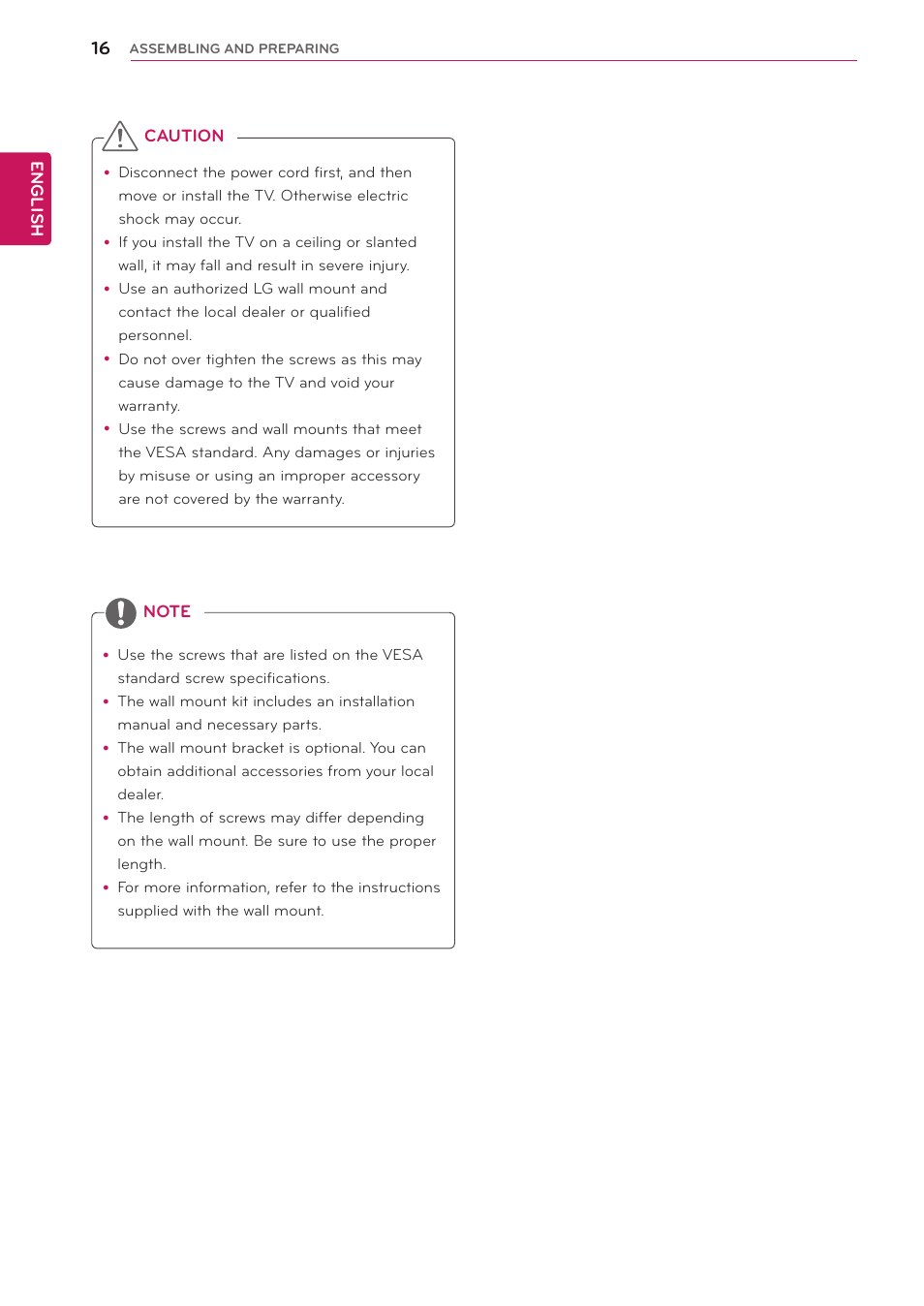 LG 29LN450W User Manual | Page 17 / 58