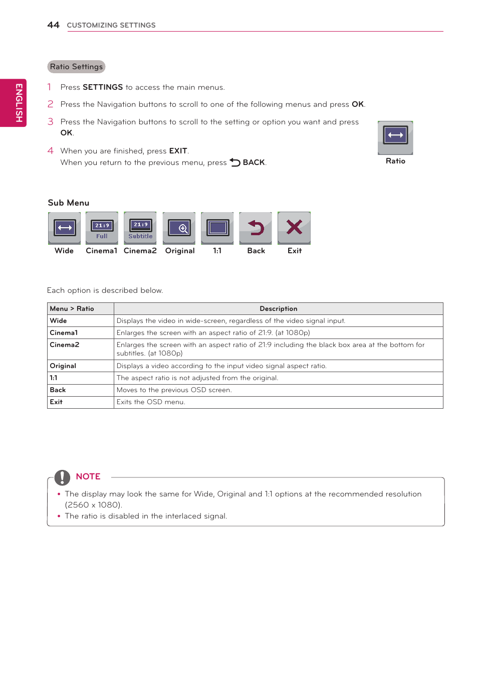 LG 29LN450W User Manual | Page 45 / 58