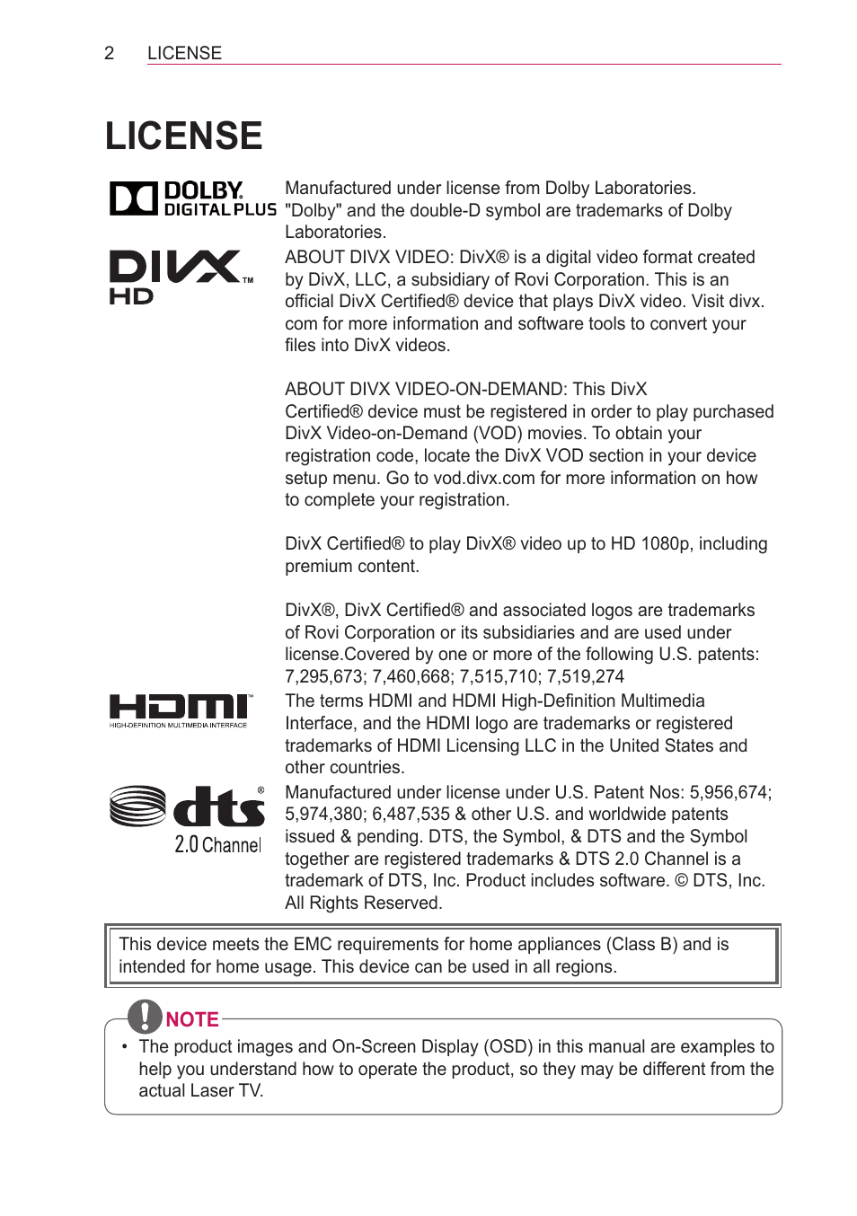 License | LG HECTO User Manual | Page 2 / 107