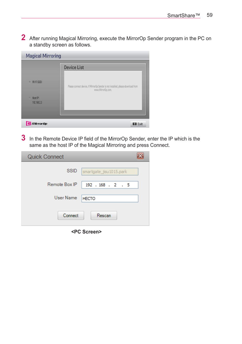 LG HECTO User Manual | Page 59 / 107