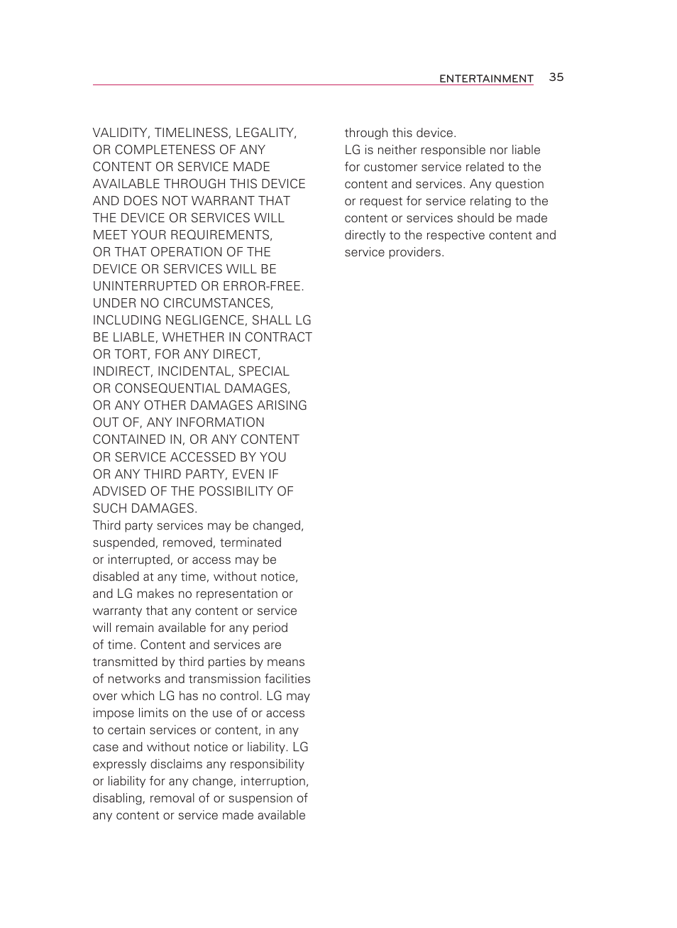 LG HW350T User Manual | Page 35 / 76