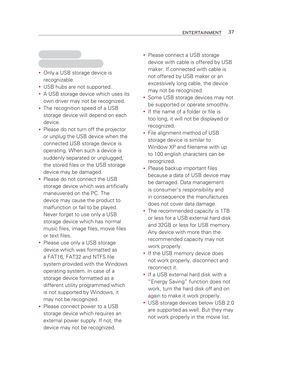 LG HW350T User Manual | Page 37 / 76