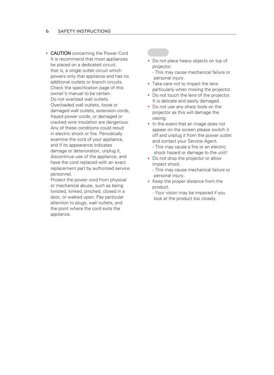 LG HW350T User Manual | Page 6 / 76