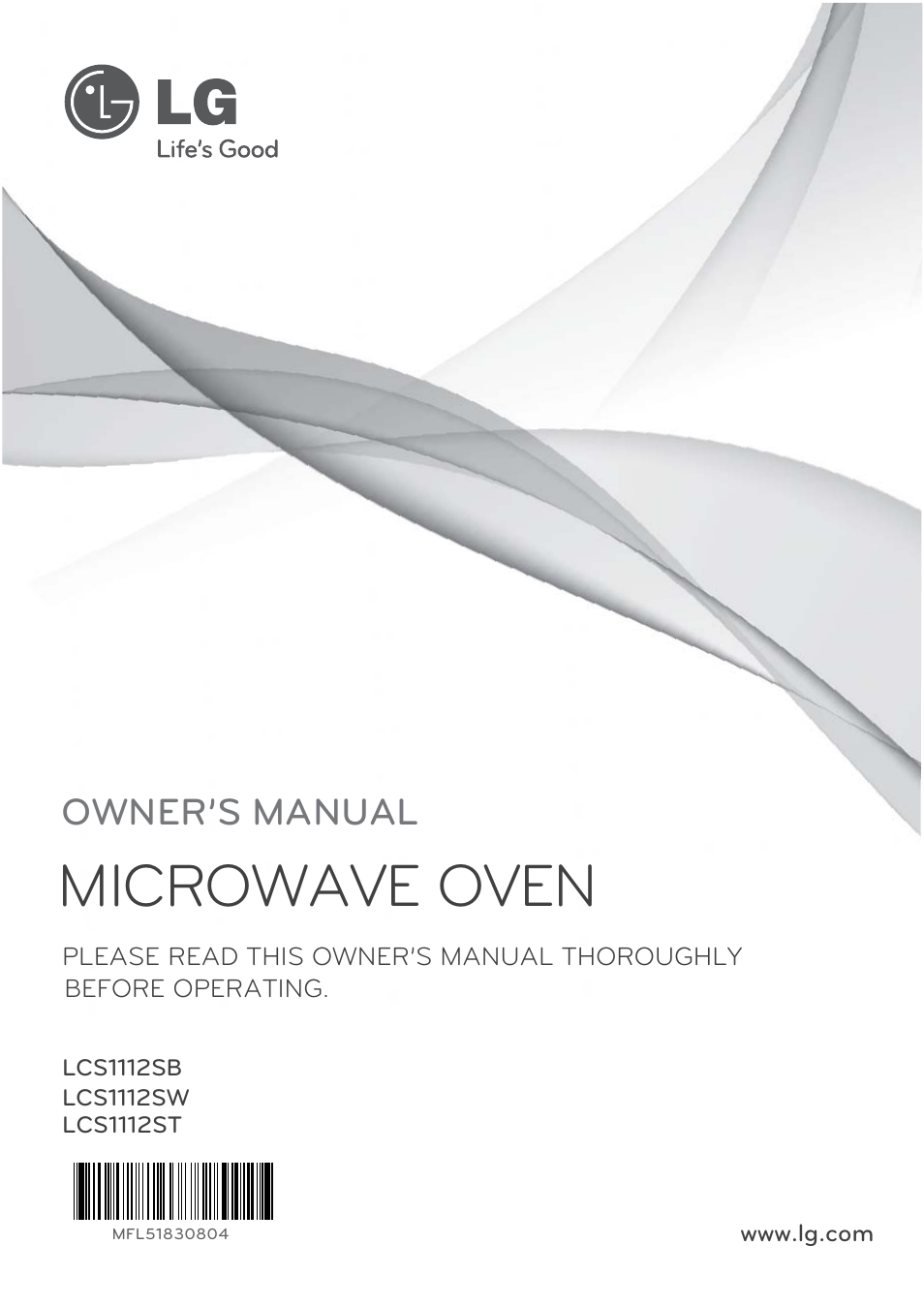 LG LCS1112SW User Manual | 25 pages