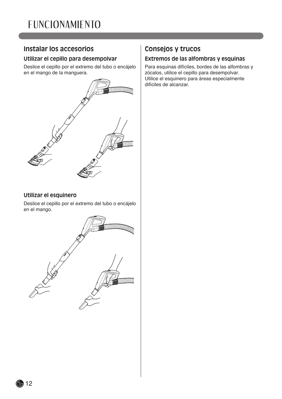 Funcionamiento | LG LCV800R User Manual | Page 32 / 40