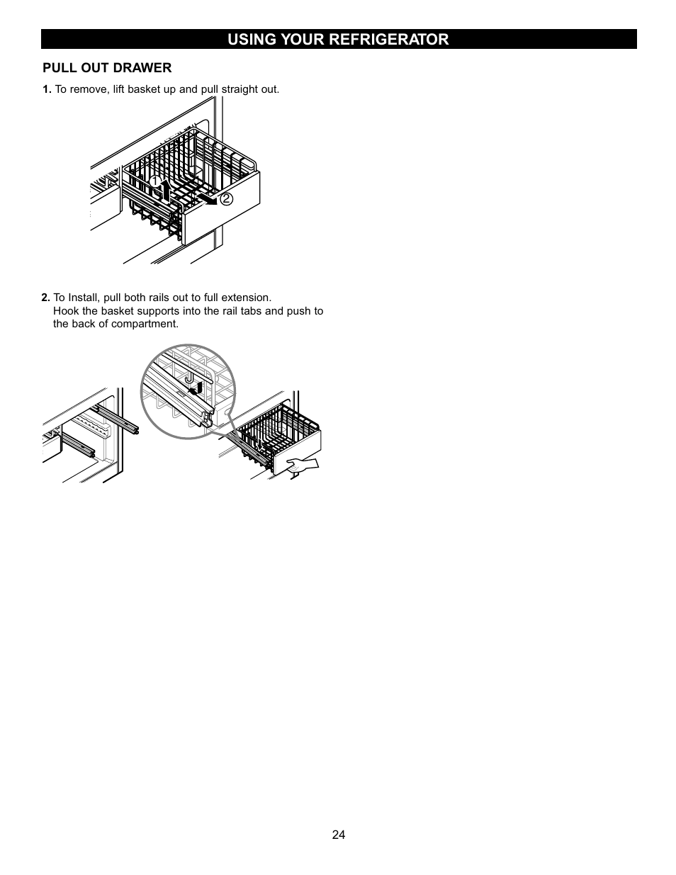Using your refrigerator | LG LRFC22750TT User Manual | Page 24 / 35