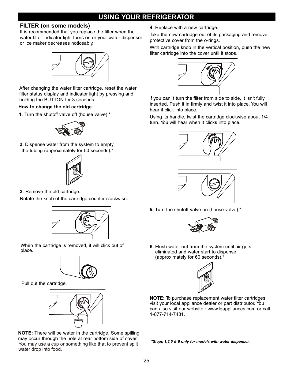 Using your refrigerator | LG LRFC22750TT User Manual | Page 25 / 35