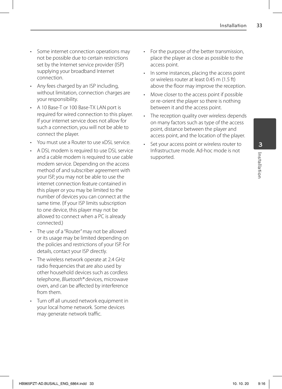 LG LHB975 User Manual | Page 33 / 116