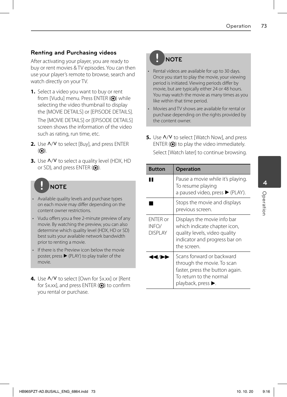 LG LHB975 User Manual | Page 73 / 116