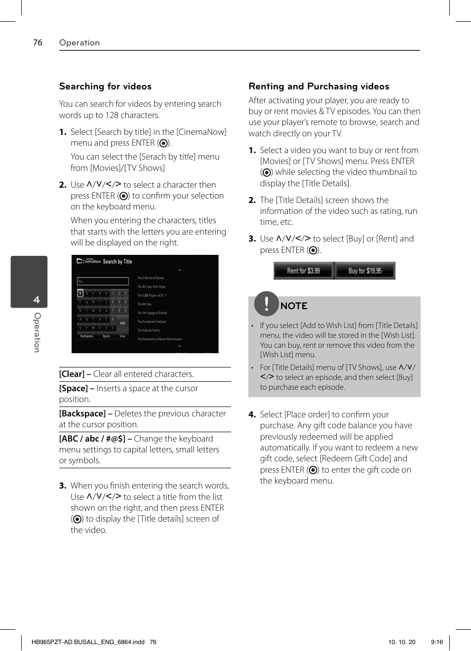 LG LHB975 User Manual | Page 76 / 116