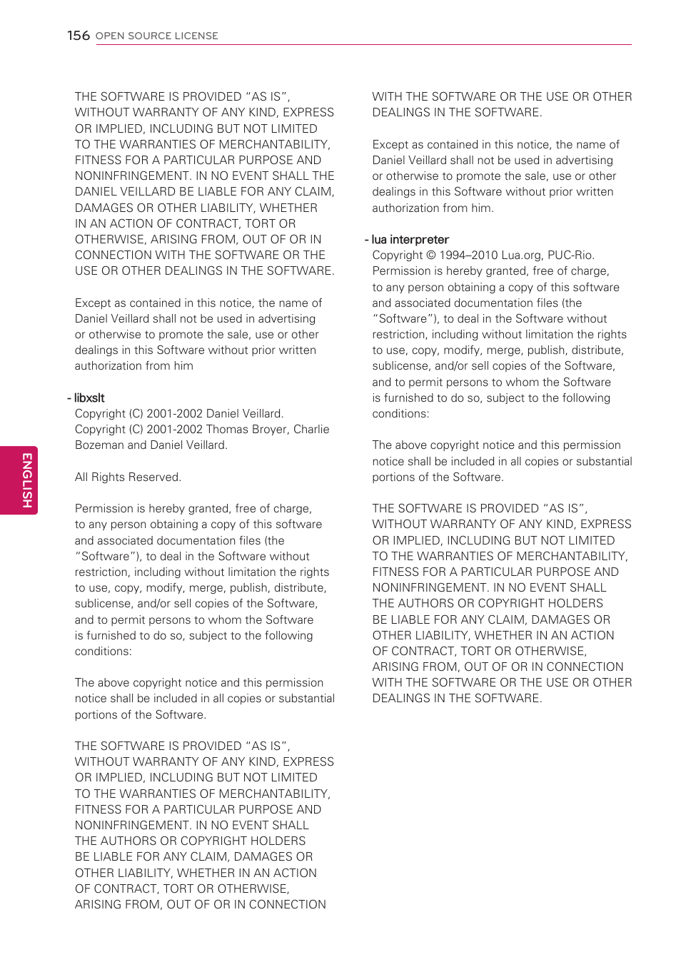LG 47LV5500 User Manual | Page 156 / 166