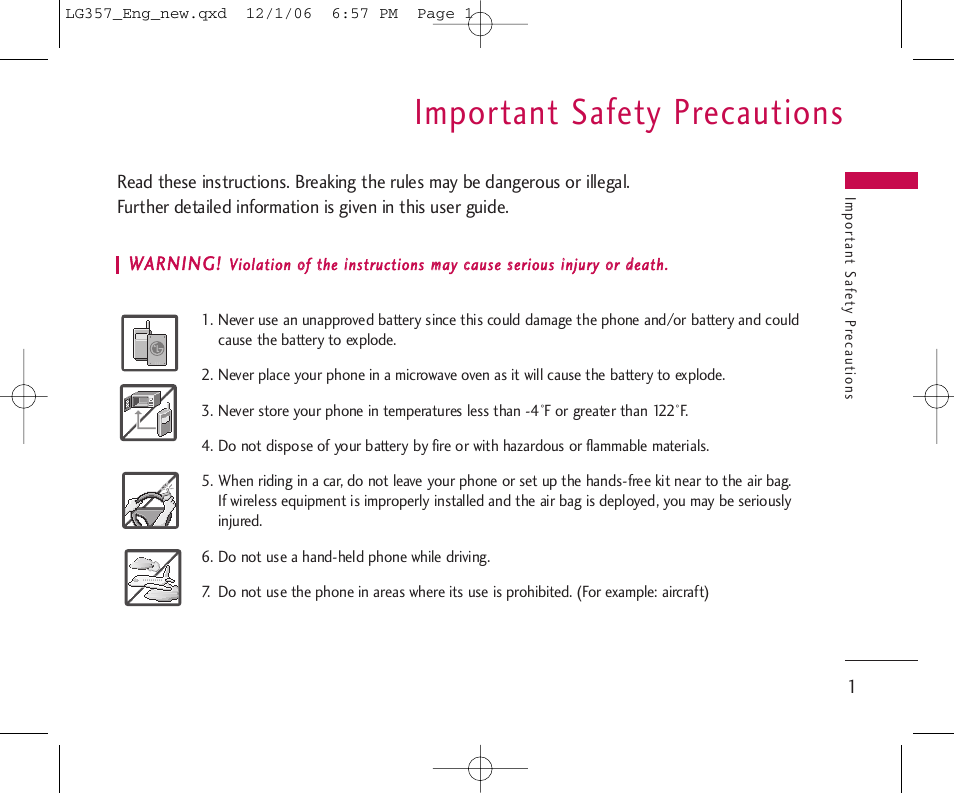 LG LG357 User Manual | 106 pages