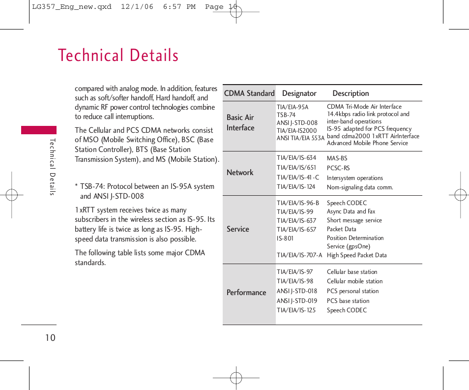 Technical details | LG LG357 User Manual | Page 10 / 106