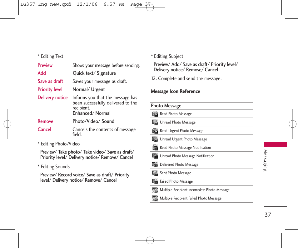 LG LG357 User Manual | Page 37 / 106