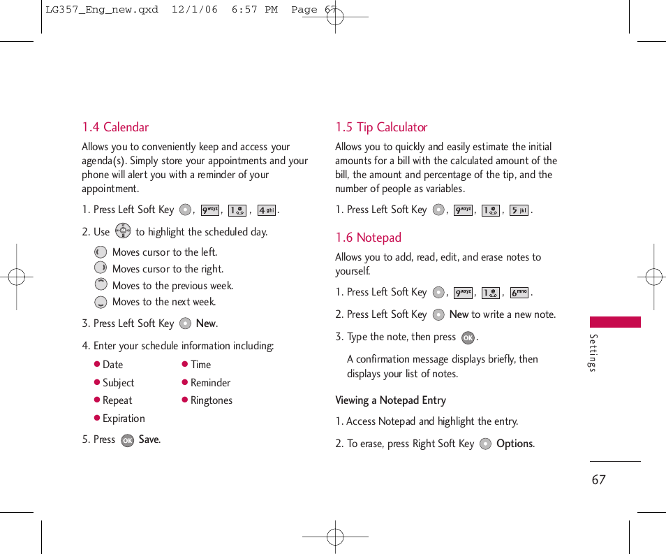 LG LG357 User Manual | Page 67 / 106