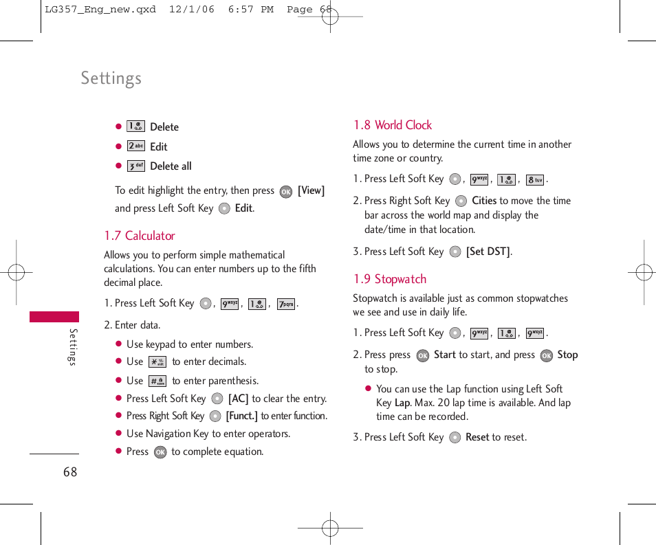 Settings | LG LG357 User Manual | Page 68 / 106