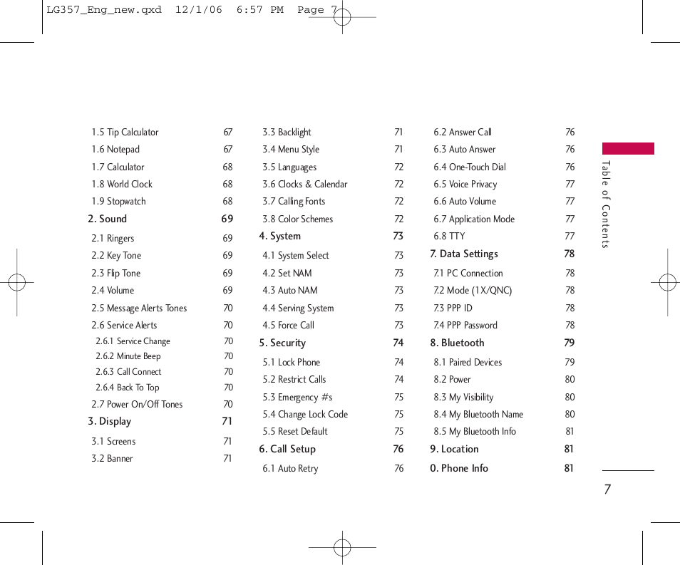 LG LG357 User Manual | Page 7 / 106