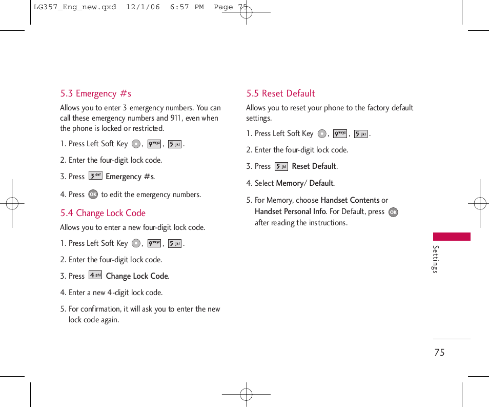 LG LG357 User Manual | Page 75 / 106