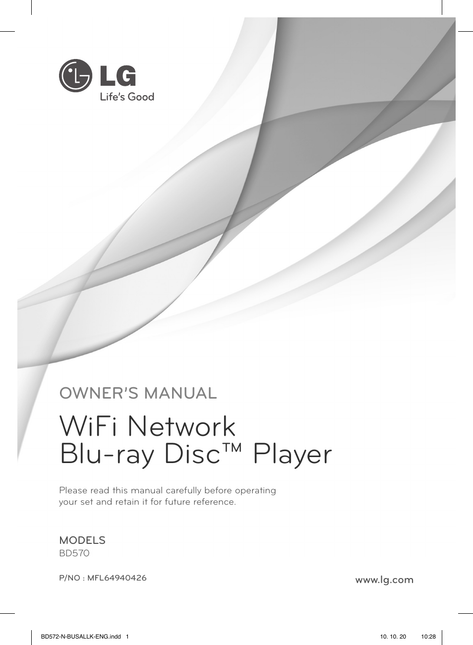 LG BD570 User Manual | 100 pages