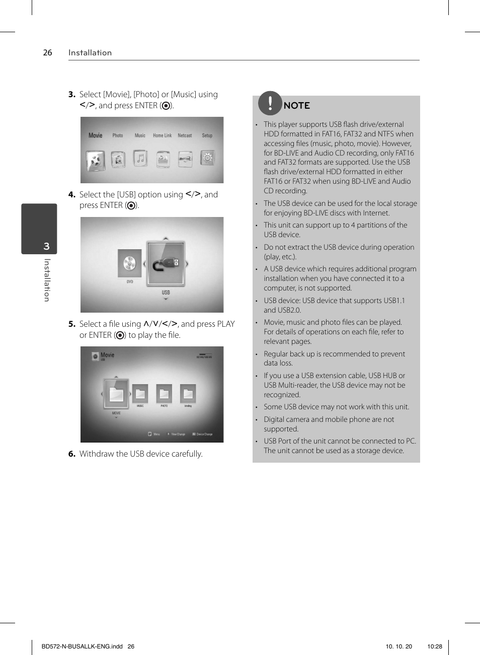 LG BD570 User Manual | Page 26 / 100