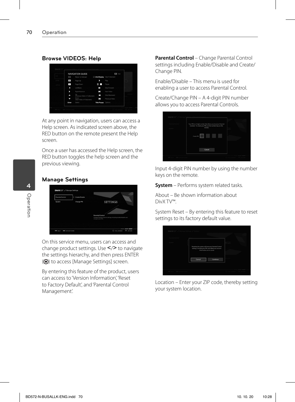 LG BD570 User Manual | Page 70 / 100