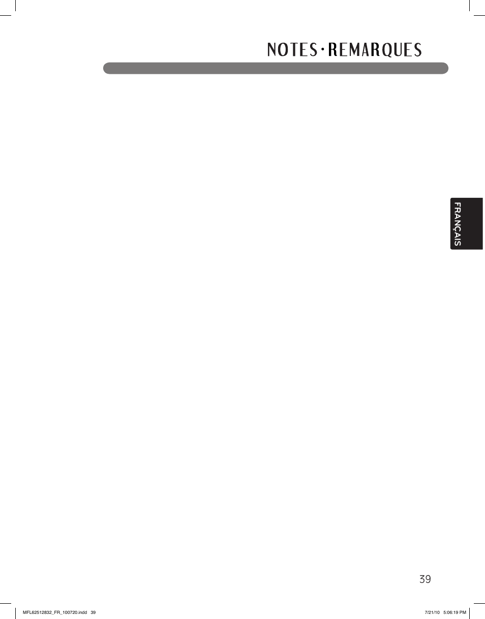 Français | LG DLE2140W User Manual | Page 123 / 124