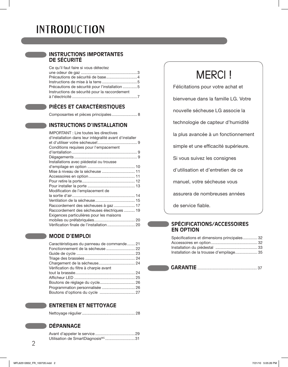 Merci | LG DLE2140W User Manual | Page 86 / 124