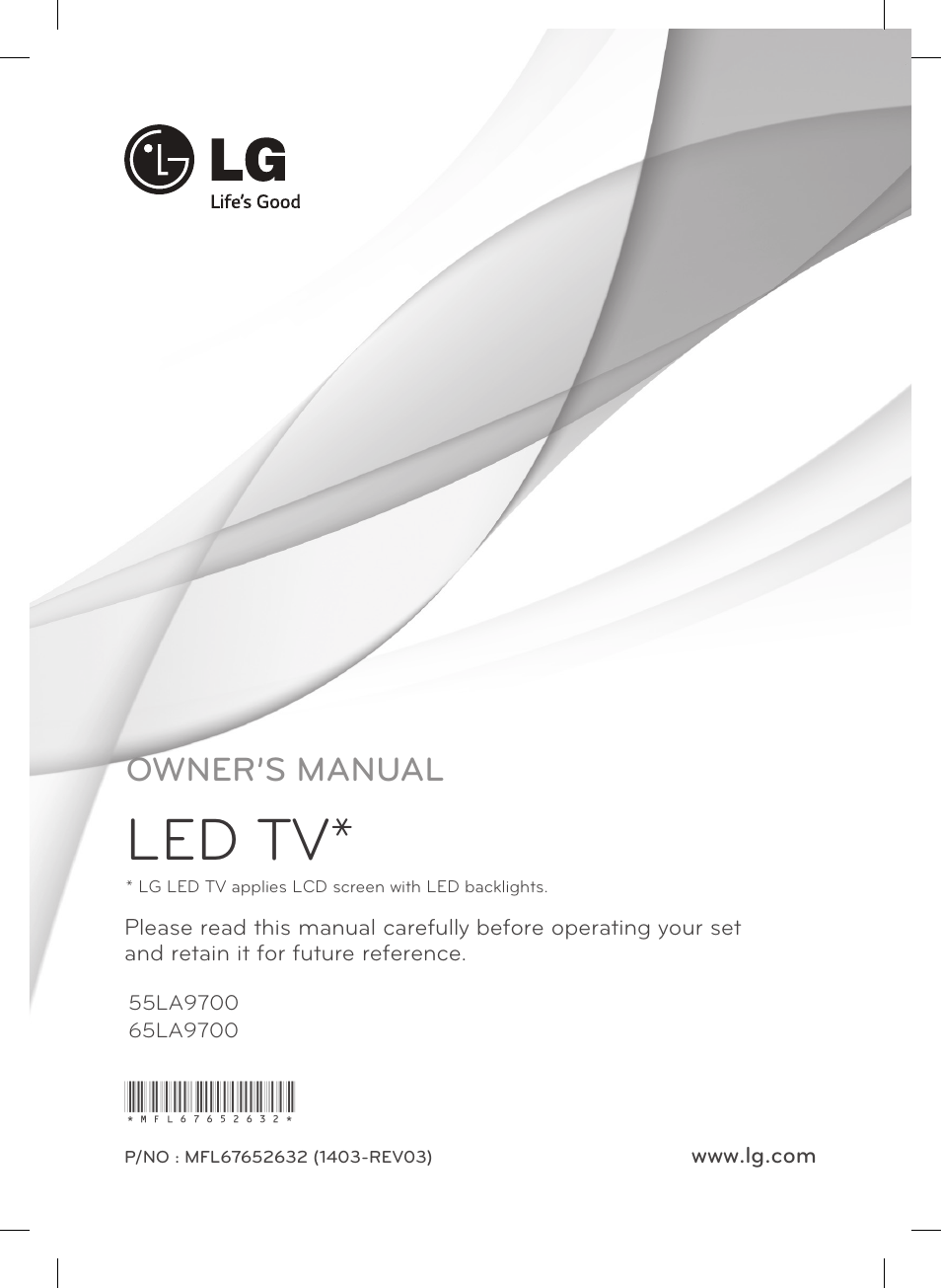 LG 65LA9700 User Manual | 44 pages