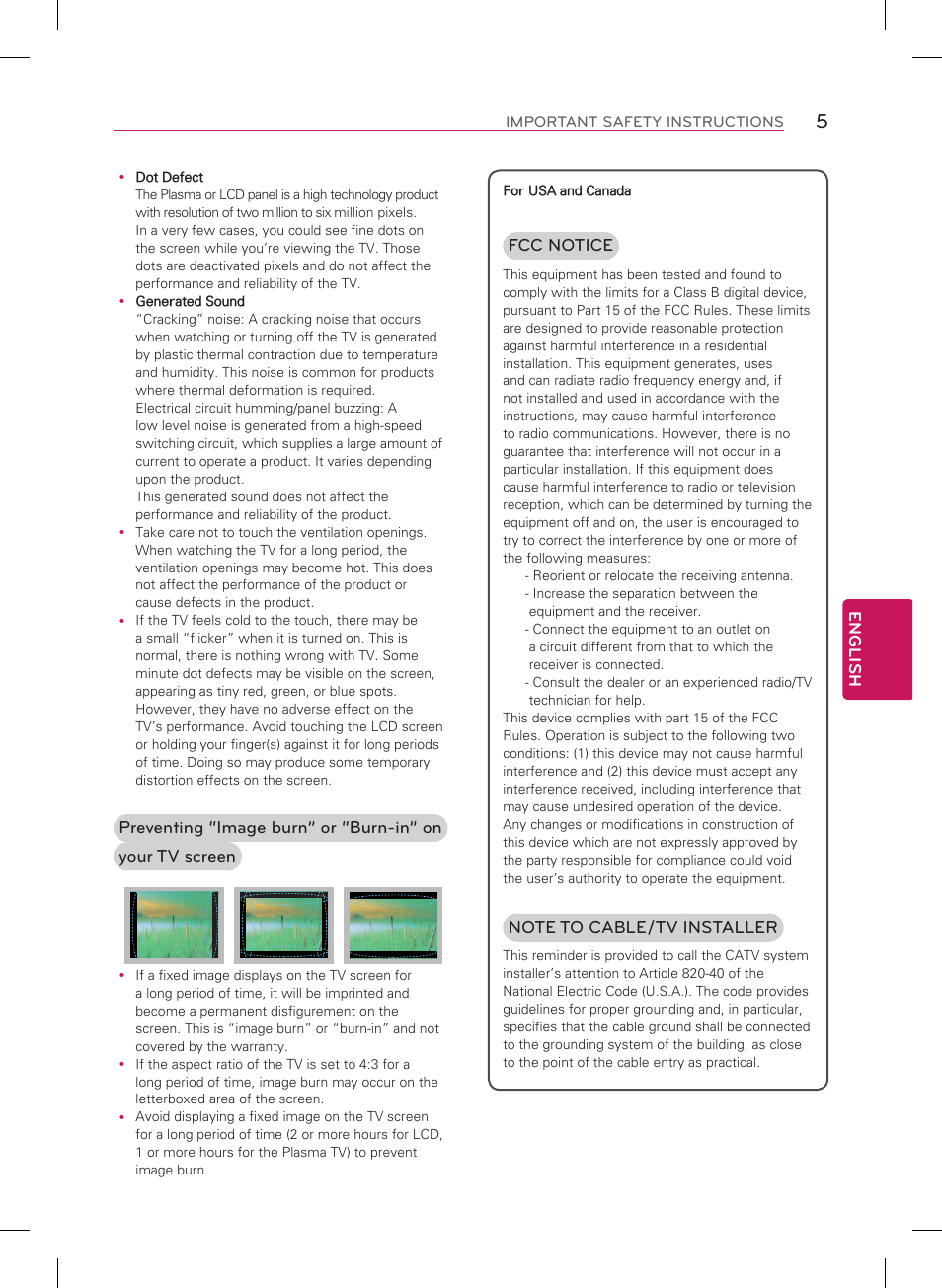 LG 65LA9700 User Manual | Page 5 / 44