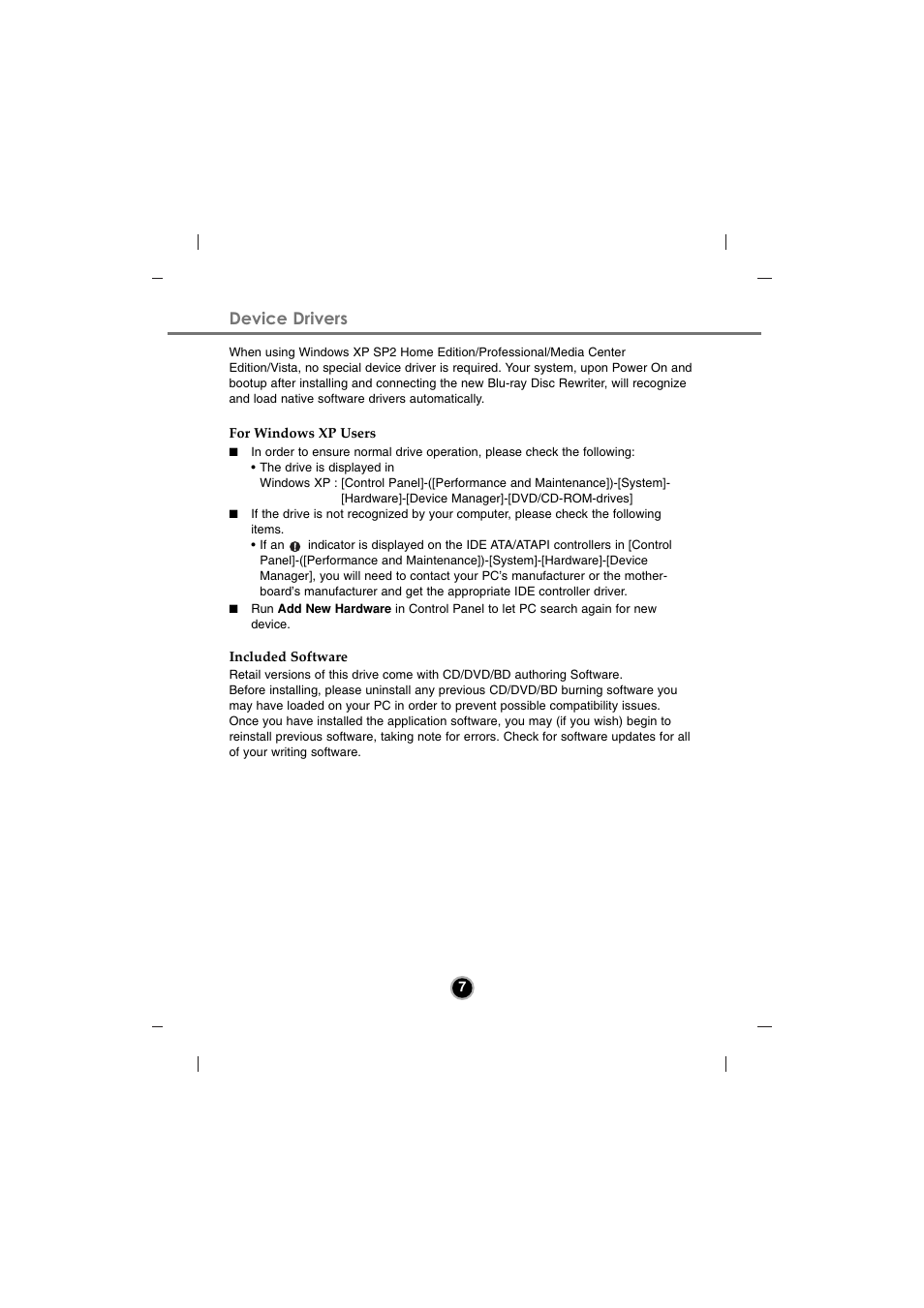 Device drivers | LG GGW-H10N User Manual | Page 10 / 15