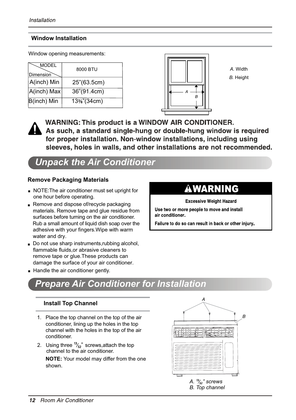 LG LW8012ERJ User Manual | Page 12 / 22