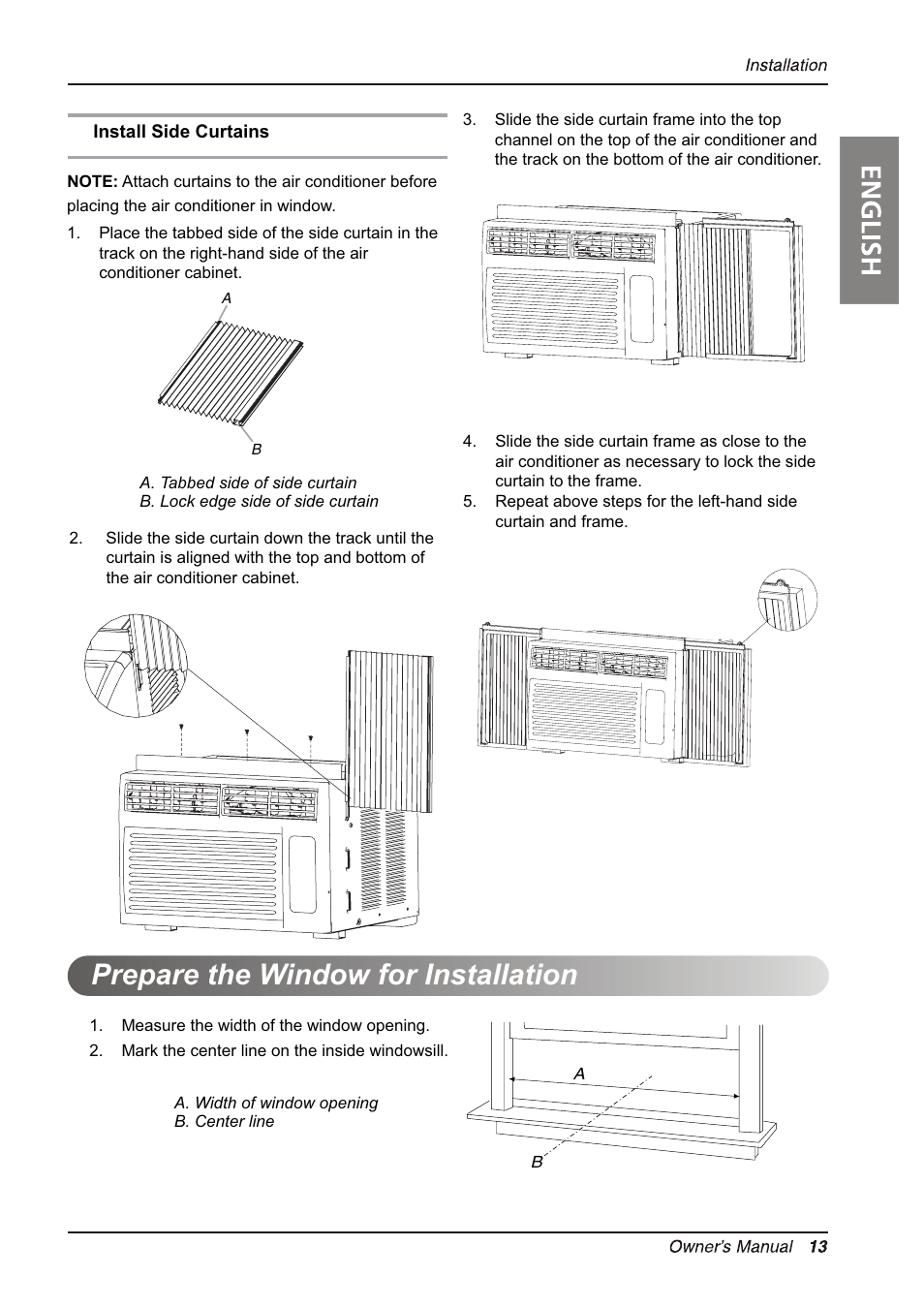 Prepare the window for installation | LG LW8012ERJ User Manual | Page 13 / 22